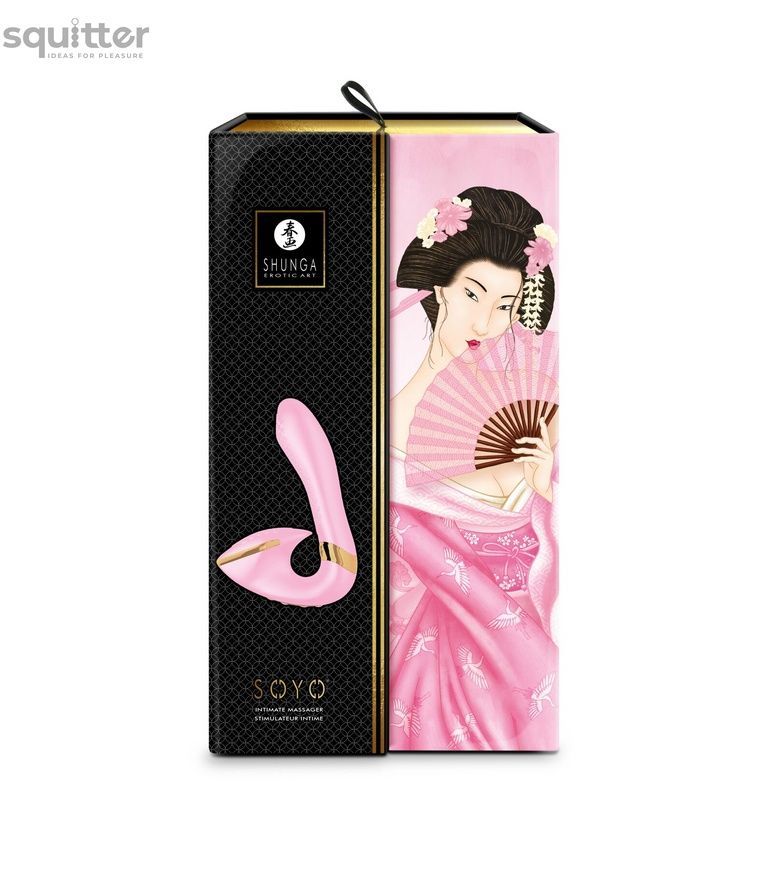 Вагінально-кліторальний вібратор Shunga Soyo Light Pink SO6907 - онлайн-сексшоп Сквітер