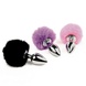 Анальна пробка FeelzToys - Bunny Tails Butt Plug Black SO5063 фото 4