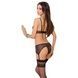 Комплект белья VELIA SET black S/M - Passion Exclusive: полупрозрачный лиф, трусики-пояс для чулокPS25211,2 - интернет-магазин интимных товаров Squitter