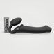 Безремневой страпон с вибрацией Strap-On-Me Vibrating Black L, диаметр 3,7см, пульт ДУ, регулируемыйSO3829,1 - интернет-магазин интимных товаров Squitter