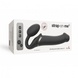 Безремінний страпон з вібрацією Strap-On-Me Vibrating Black L, діаметр 3,7см, пульт ДК, регульований SO3829 фото 5