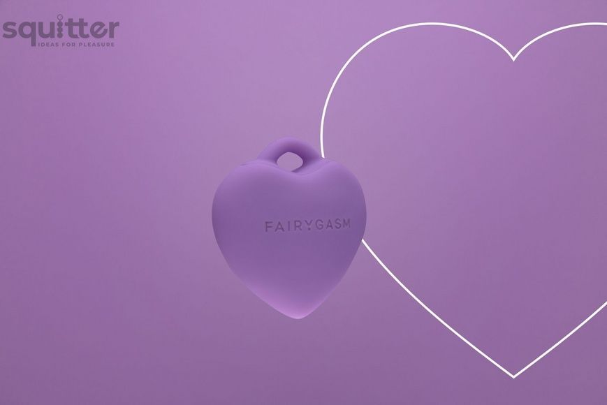 Мінівібратор &laquo;Сердечко&raquo; FairyGasm PleasureStone violet, 9 режимів, на шнурку SX0646 - онлайн-сексшоп Сквітер