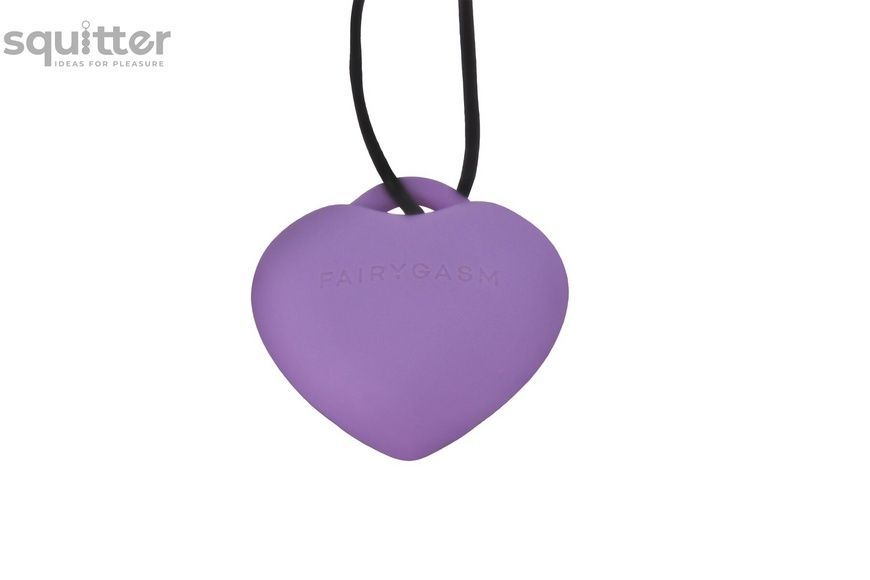 Мінівібратор &laquo;Сердечко&raquo; FairyGasm PleasureStone violet, 9 режимів, на шнурку SX0646 - онлайн-сексшоп Сквітер