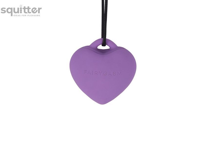 Мінівібратор &laquo;Сердечко&raquo; FairyGasm PleasureStone violet, 9 режимів, на шнурку SX0646 - онлайн-сексшоп Сквітер