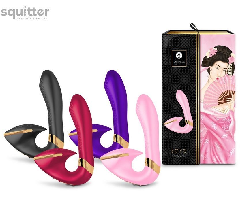 Вагінально-кліторальний вібратор Shunga Soyo Light Pink SO6907 - онлайн-сексшоп Сквітер