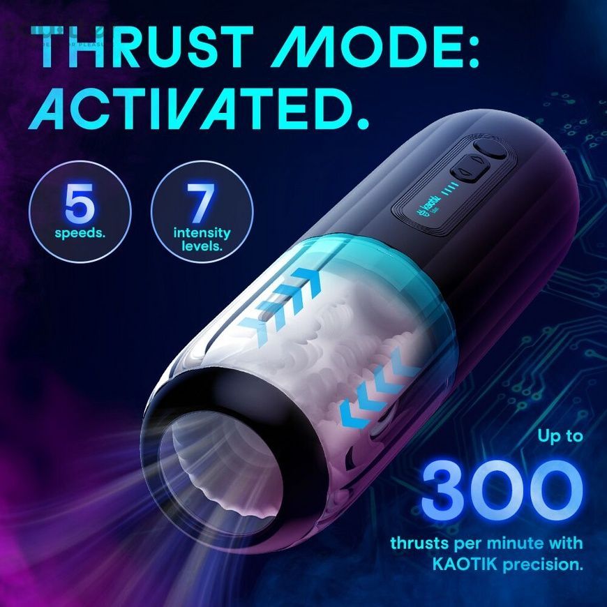 Смарт-мастурбатор Kaotik Labs The Shockwave, режим edging, імітація фрикцій SX3471 - онлайн-сексшоп Сквітер