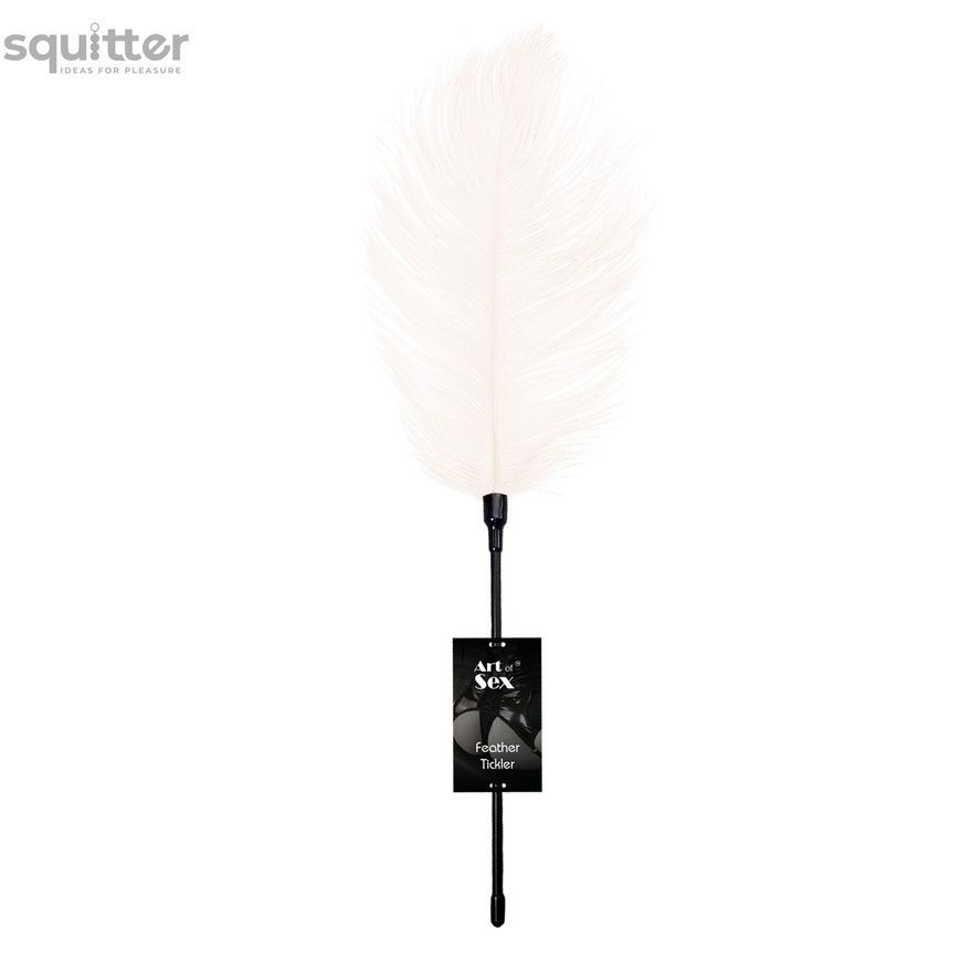 Лоскітка зі страусиним пером Art of Sex &ndash; Feather Tickler, біла SO6998 - онлайн-сексшоп Сквітер
