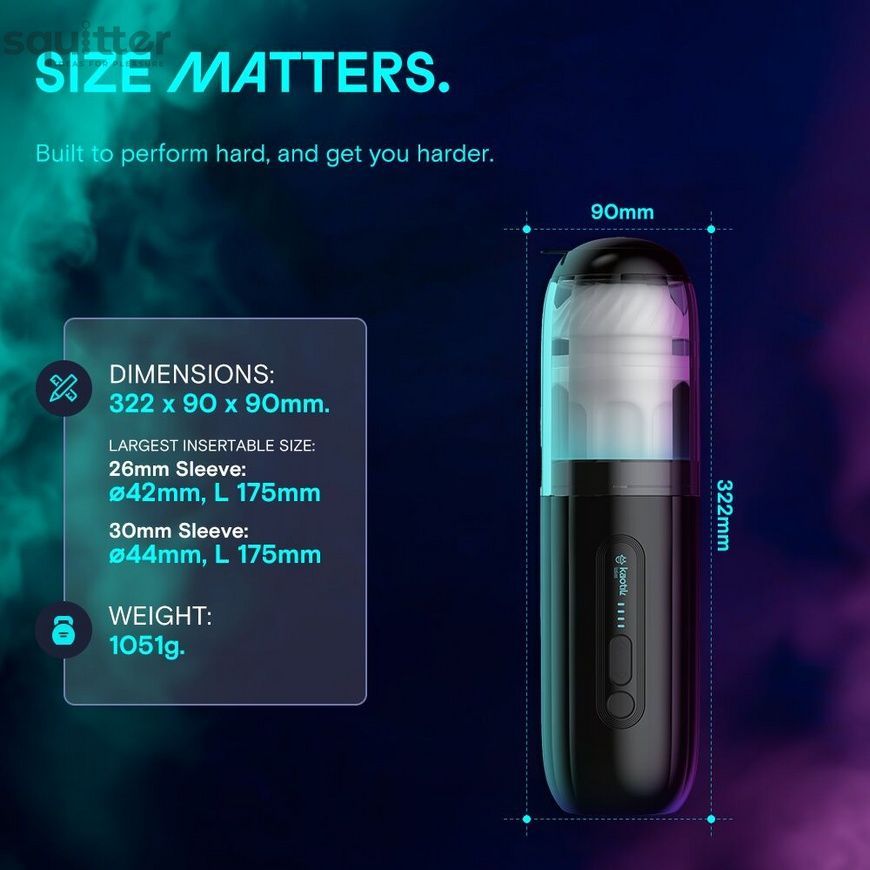 Смарт-мастурбатор Kaotik Labs The Shockwave, режим edging, імітація фрикцій SX3471 - онлайн-сексшоп Сквітер