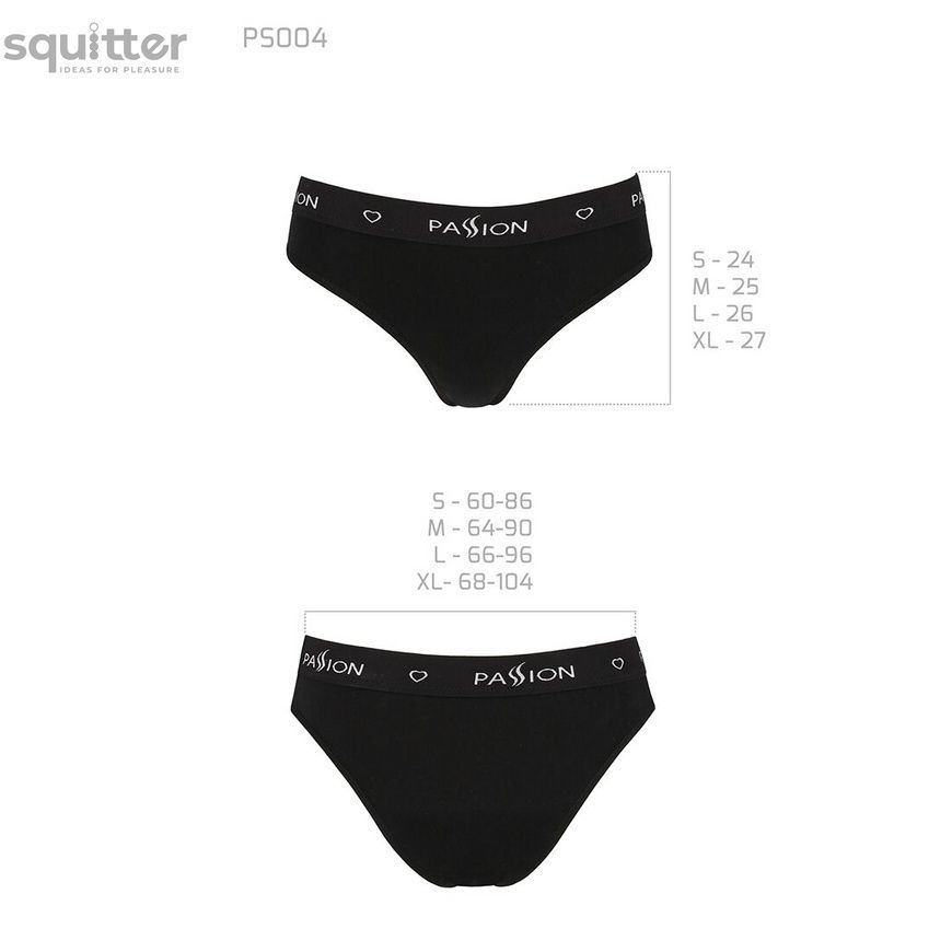Трусики-слипы из хлопка с эластаном Passion PS004 PANTIES black, size L SO4215 - онлайн-сексшоп Сквитер