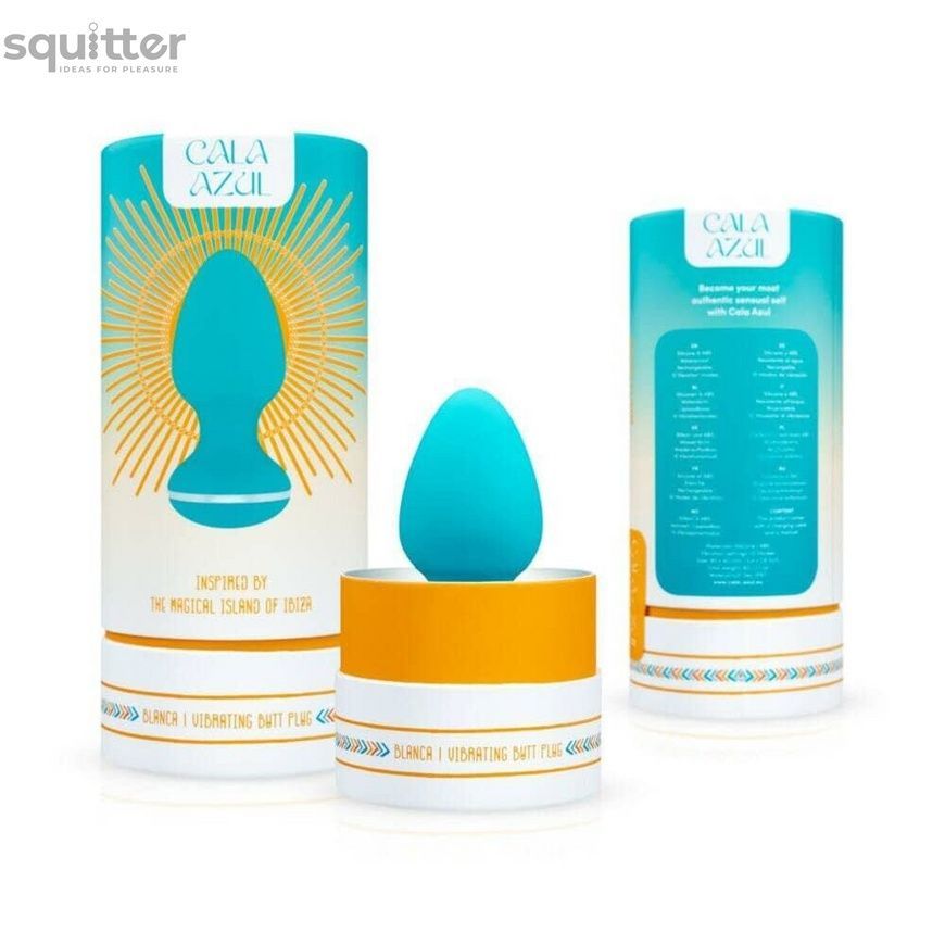 Анальна вібропробка Cala Azul &ndash; Blanca Vibrating anal plug, 10 режимів SO8887 - онлайн-сексшоп Сквітер