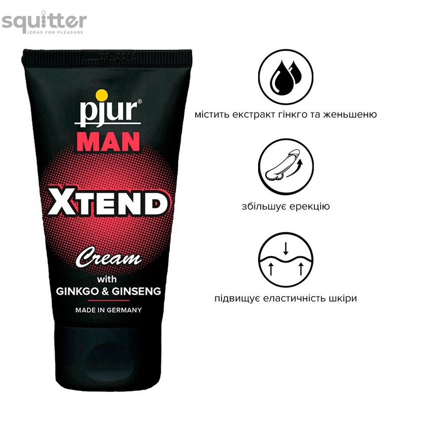 Крем для пениса стимулирующий pjur MAN Xtend Cream 50 ml, с экстрактом гинкго и женьшеня PJ12900 фото