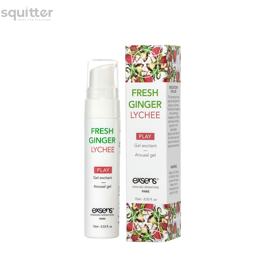 Стимулюючий гель EXSENS Kissable Fresh Ginger Litchi 15мл, можна для поцілунків, охолоджуючий SO2367 фото