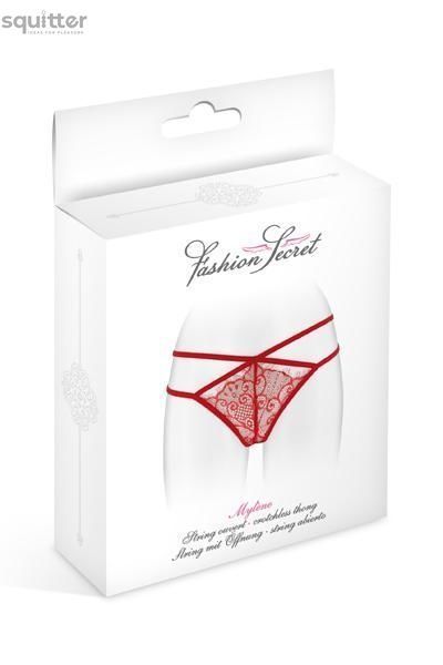 Трусики-стринги Fashion Secret MYLENE Red с двойной линией бедра SO2256 - онлайн-сексшоп Сквитер