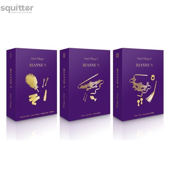 Романтичний подарунковий набір RIANNE S Ana's Trilogy Set I: помада-вібратор, затискачі, пов'язка SO3855 - онлайн-сексшоп Сквітер