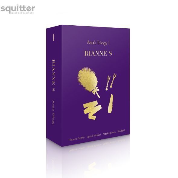 Романтичний подарунковий набір RIANNE S Ana's Trilogy Set I: помада-вібратор, затискачі, пов'язка SO3855 - онлайн-сексшоп Сквітер