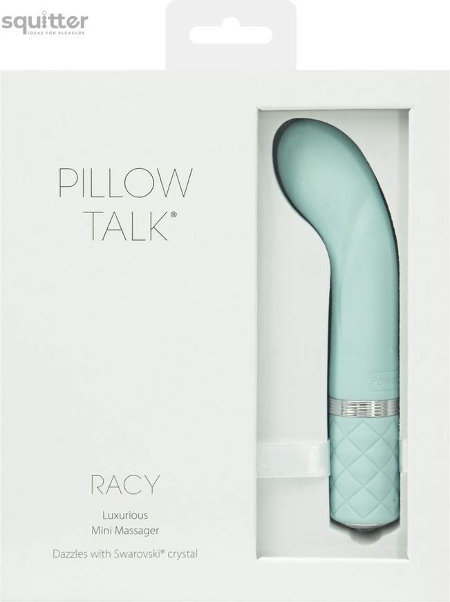 Роскошный вибратор Pillow Talk - Racy Teal с кристаллом Сваровски для точки G, подарочная упаковка SO2720 фото