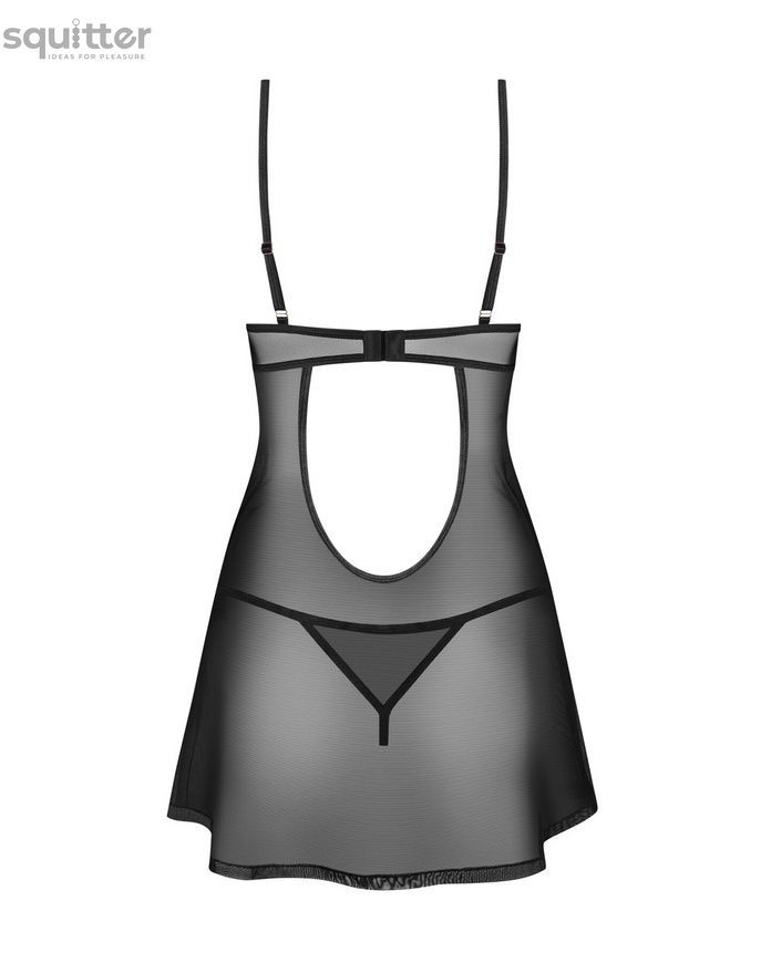 Сорочка Obsessive Euridia chemise & tanga XS/S SX3589 - онлайн-сексшоп Сквітер