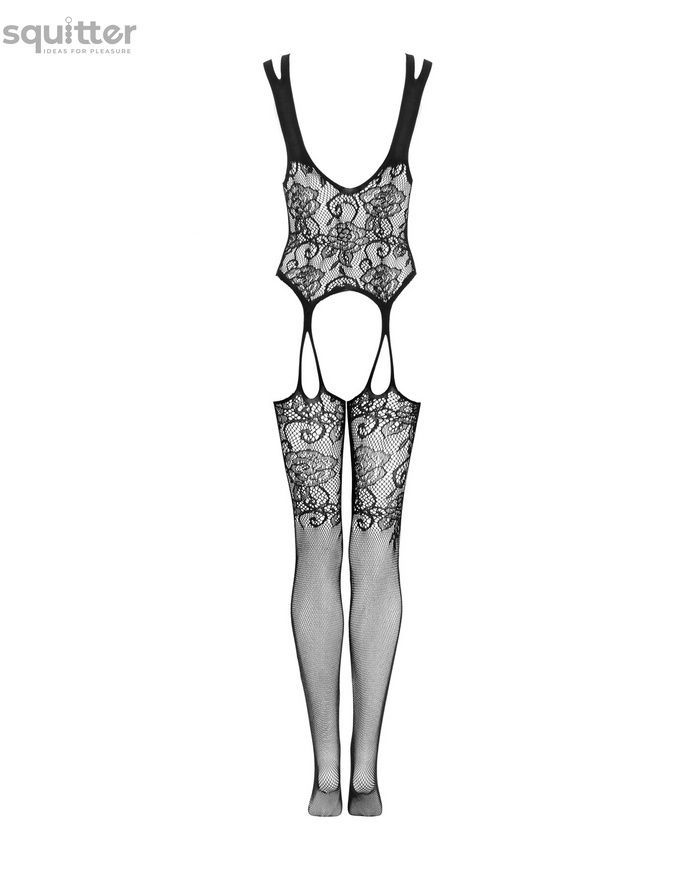 Бодистокинг Obsessive Bodystocking F237 S/M/L, растительное плетение, имитация чулок SO7233 - онлайн-сексшоп Сквитер