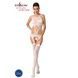 Бодистокинг Passion BS047 white, комбинезон, имитация топа, чулок и поясаPBS047W,2 - интернет-магазин интимных товаров Squitter