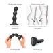 Насадка для страпона Strap-On-Me Dildo Plug Balls Black M SO8993 фото 3