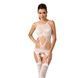 Бодистокинг Passion BS047 white, комбинезон, имитация топа, чулок и поясаPBS047W,1 - интернет-магазин интимных товаров Squitter