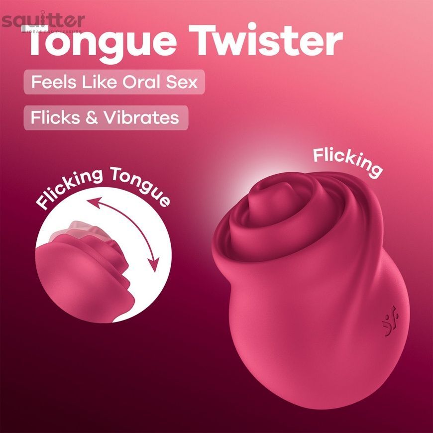 Вібростимулятор для клітора Satisfyer Tongue Twister з імітацією язичка SX3849 - онлайн-сексшоп Сквітер