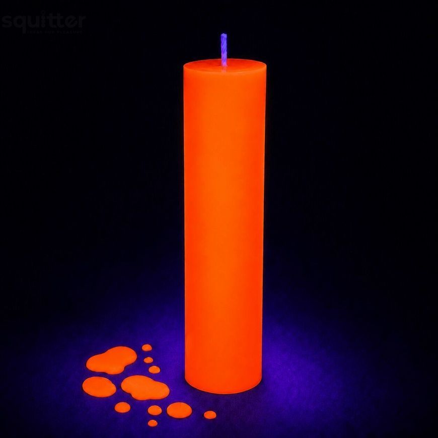Свічка для WaxPlay Feral Feelings UV-neon 15 см Neon Orange SX5181 - онлайн-сексшоп Сквітер