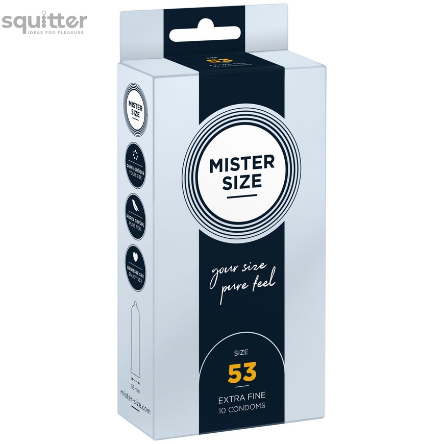 Презервативы Mister Size - pure feel - 53 (10 condoms), толщина 0,05 мм SO8044 фото