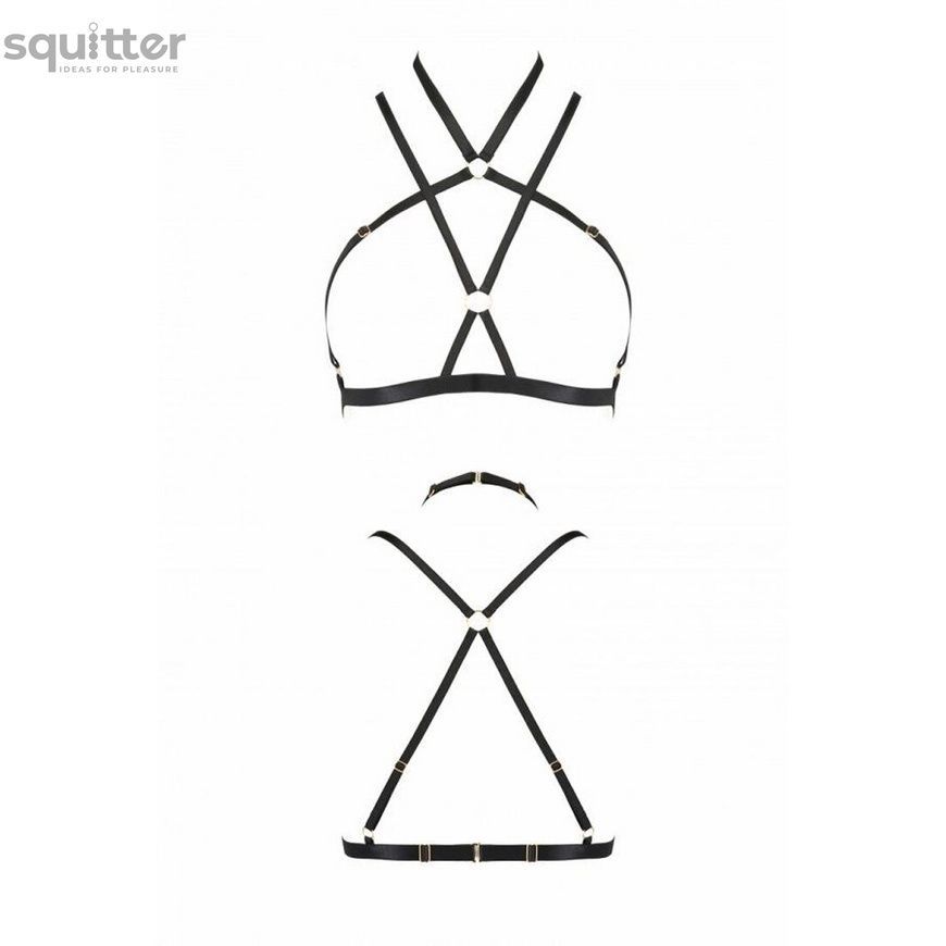 Портупея-стрепы KELIS BRA black L/XL - Passion Exclusive PS27501 - онлайн-сексшоп Сквитер