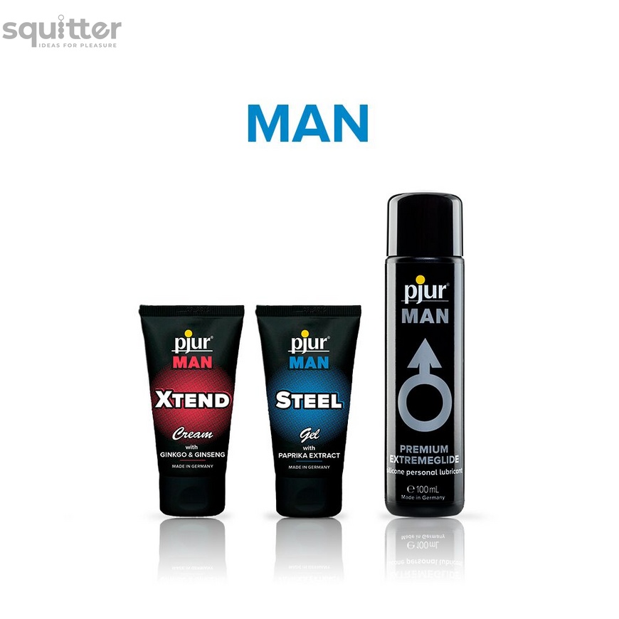 Гель для пеніса стимулювальний pjur MAN Steel Gel 50 ml з екстрактом паприки та ментолом PJ12910 фото