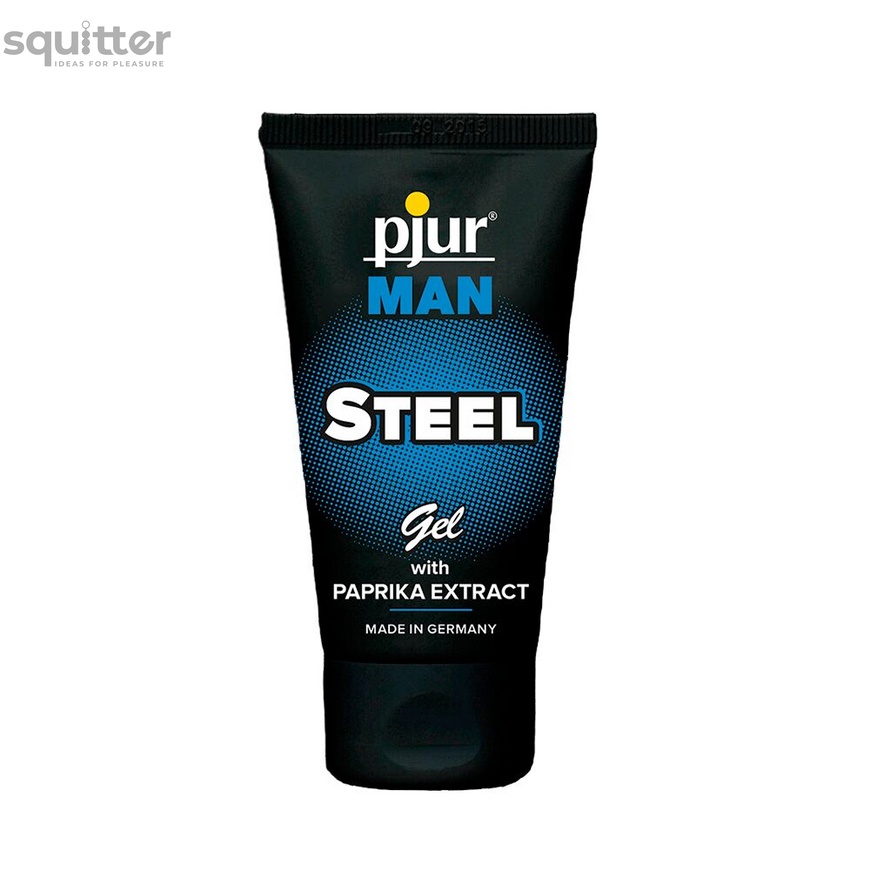 Гель для пеніса стимулювальний pjur MAN Steel Gel 50 ml з екстрактом паприки та ментолом PJ12910 фото