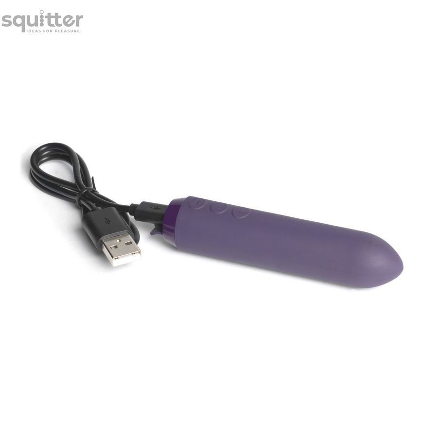 Минивибратор Je Joue - Classic Bullet Vibrator Purple с глубокой вибрацией и фиксацией на палец SO3040 - онлайн-сексшоп Сквитер