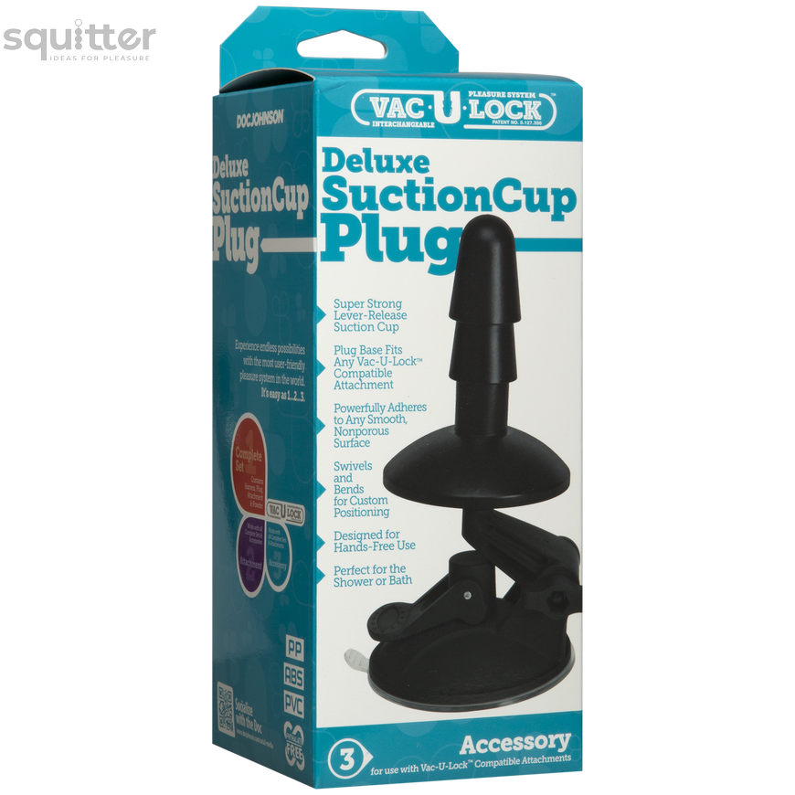 Крепление для душа с присоской Doc Johnson Vac-U-Lock - Deluxe Suction Cup Plug для игрушек SO1984 фото