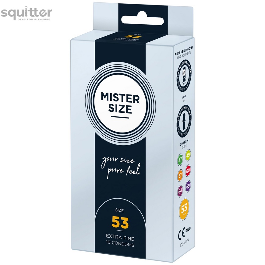 Презервативы Mister Size - pure feel - 53 (10 condoms), толщина 0,05 мм SO8044 фото