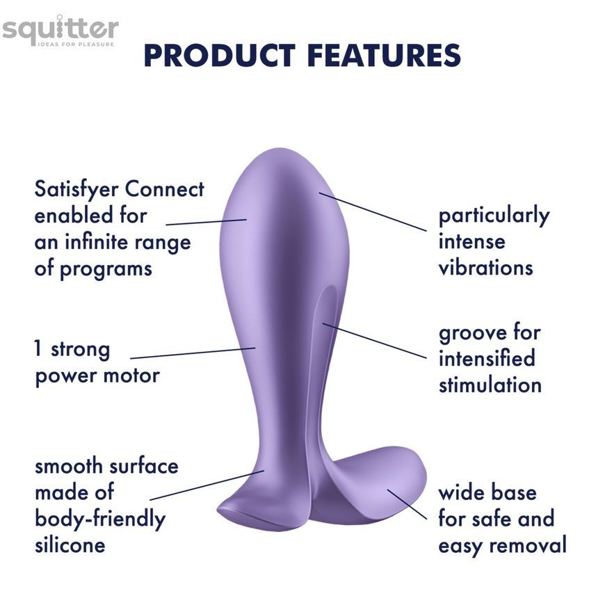 Анальная пробка Satisfyer Intensity Plug Purple SO8626 - онлайн-сексшоп Сквитер
