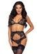 Мереживний комплект зі стразами Leg Avenue Bright Lights Rhinestone S (трусики, бра, пояс для панчіх SO8003,1 - інтернет-магазин інтимних товарів Squitter