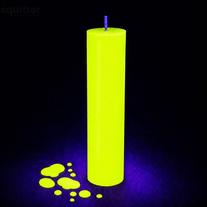 Свічка для WaxPlay Feral Feelings UV-neon 15 см Neon Yellow SX5182 - онлайн-сексшоп Сквітер