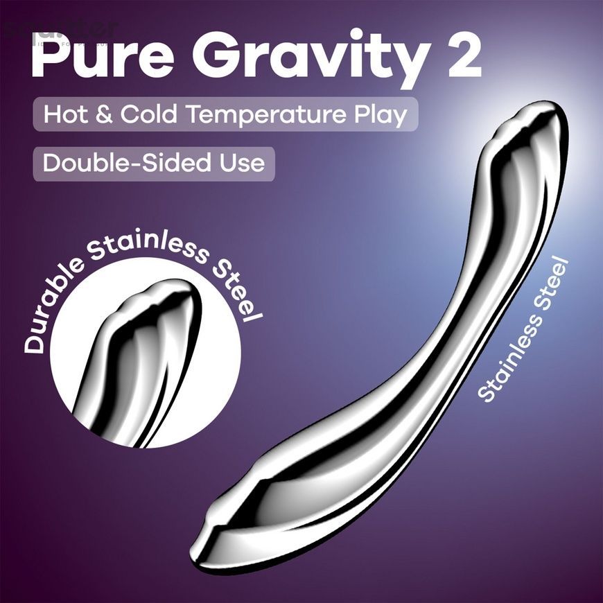 Металевий дилдо Satisfyer Pure Gravity 2 SX3254 - онлайн-сексшоп Сквітер