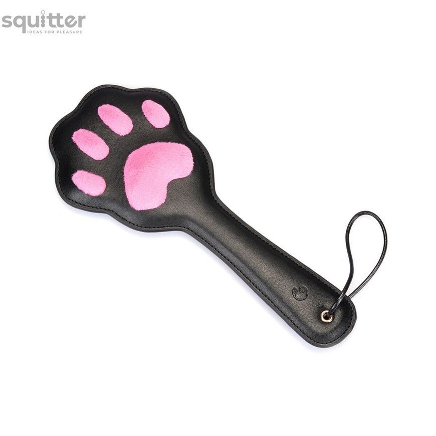 Паддл у вигляді котячої лапки Liebe Seele Round Paddle Black/Pink SX4832 - онлайн-сексшоп Сквітер