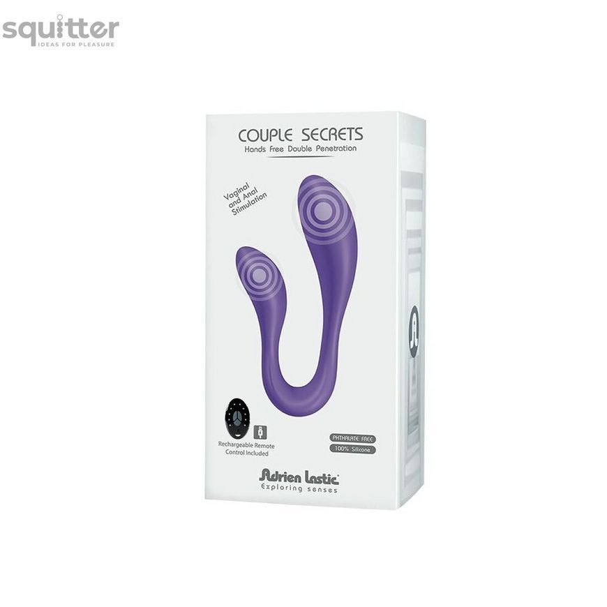 Вібратор для пар Adrien Lastic Couple Secrets II з пультом LRS, два мотори, універсальний AD11933 - онлайн-сексшоп Сквітер