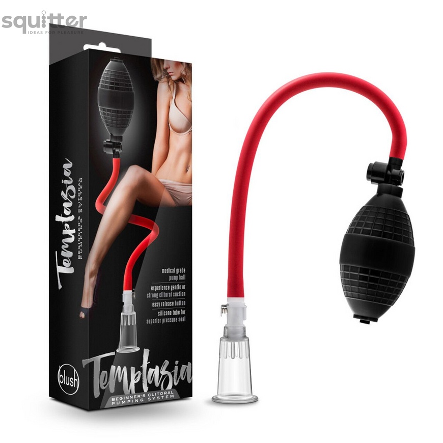 Вакуумна помпа для клітора Temptasia by Blush - Beginner's Clitoral Pumping System - Black SO8839 фото