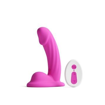Ділдо з вібрацією NS Novelties Colours - Curve - Vibrating - 5" Dildo - Pink SX4333 - онлайн-сексшоп Сквітер