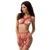 Комплект белья MAGALI SET OpenBra red XXL/XXXL - Passion Exclusive: стрэпы: лиф, трусики и пояс PS23803 - онлайн-сексшоп Сквитер