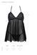 Пеньюар Passion KERRIA CHEMISE black, S/M, мереживний верх, трусики в комплекті SX0489,5 - інтернет-магазин інтимних товарів Squitter