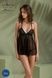 Пеньюар Passion KERRIA CHEMISE black, S/M, мереживний верх, трусики в комплекті SX0489,6 - інтернет-магазин інтимних товарів Squitter