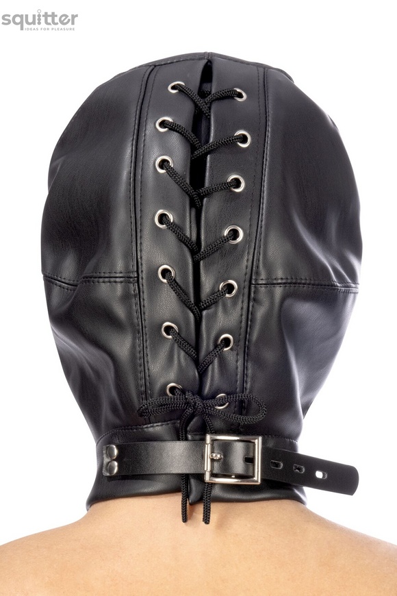 Капюшон з кляпом для БДСМ Fetish Tentation BDSM hood in leatherette with removable gag SO4673 фото