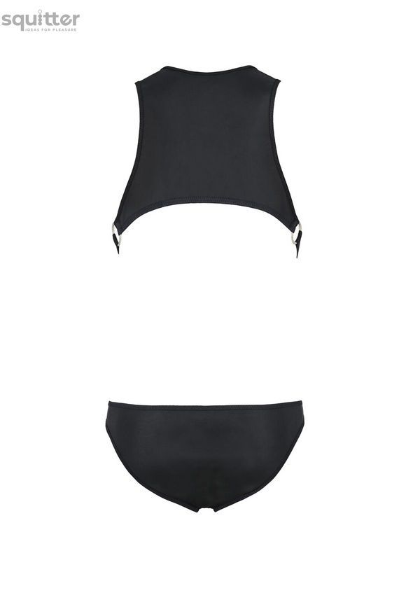 Мужское кожаное боди Passion 056 Adam XXL/XXXL Black, заклепки SO7632 - онлайн-сексшоп Сквитер