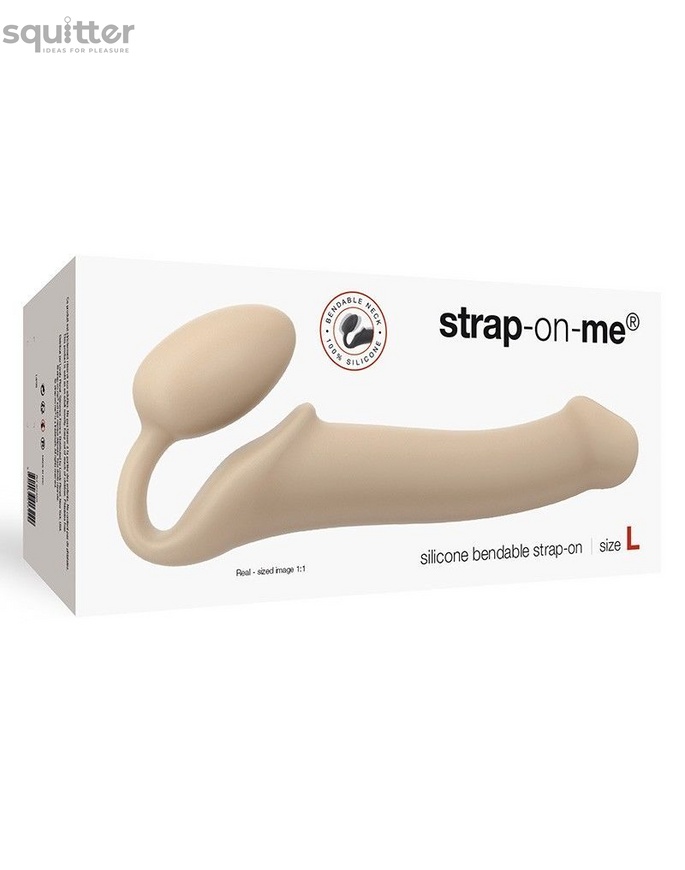 Безремневий страпон Strap-On-Me Flesh L, повністю регульований, діаметр 3,7 см SO2351 фото