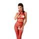 Бодистокинг Passion BS048 red, комбинезон, имитация колгот и открытого топаPBS048R,1 - интернет-магазин интимных товаров Squitter