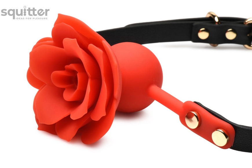 Кляп Master Series Blossom Silicone Rose Gag - Red SO8801 фото